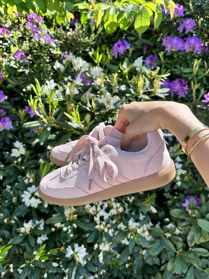 Pink Suede Sneakers