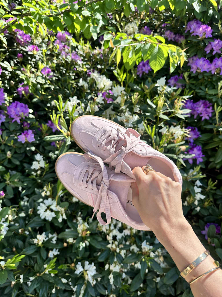 Pink Suede Sneakers