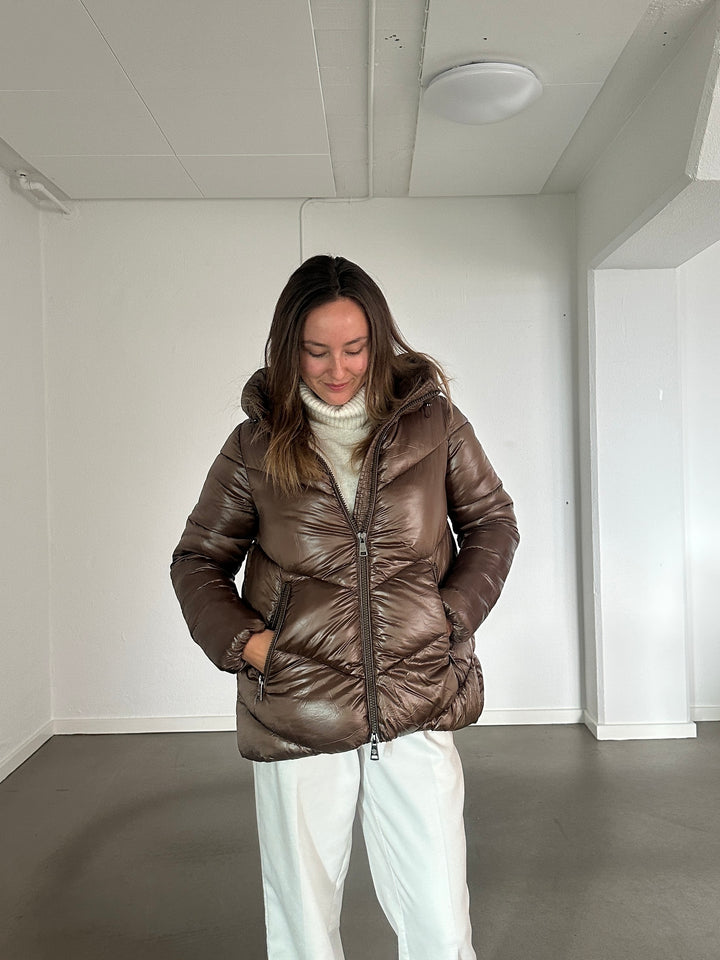 Aurora Puffer - Espresso