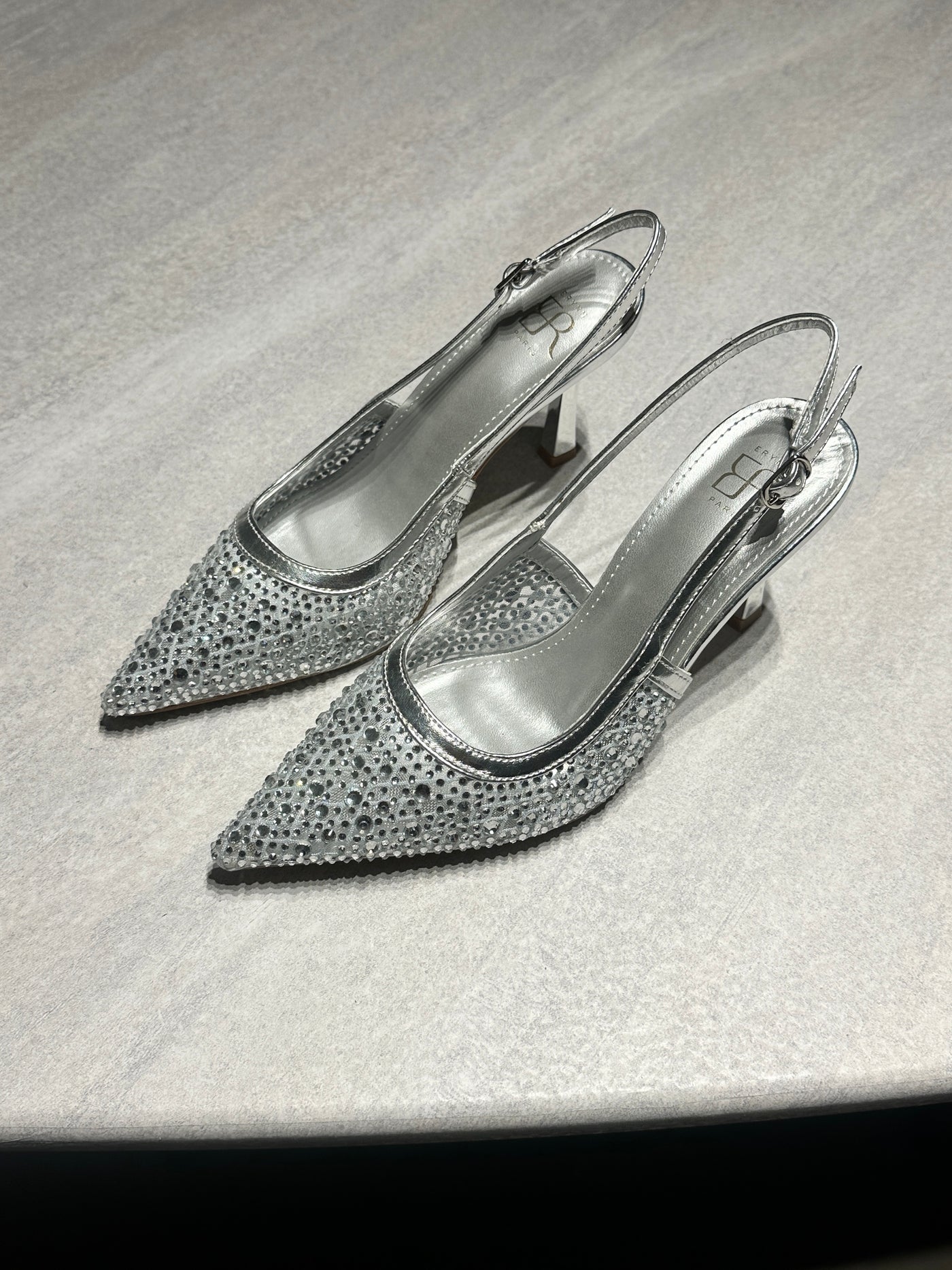 Slingback stilettos - Silver