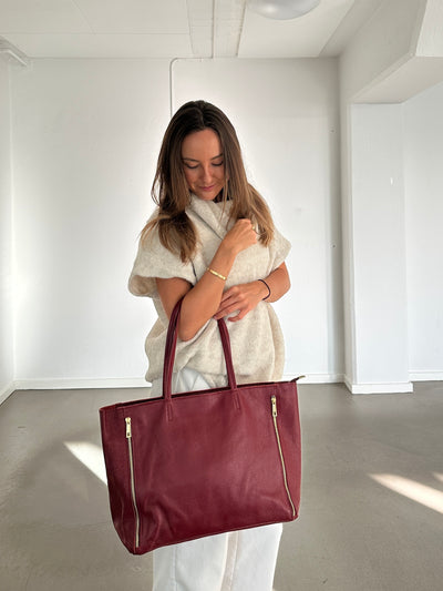 Zipper tote - Burgundy