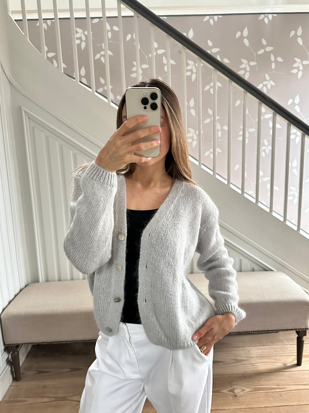 Mohair Cardigan - Light Grey