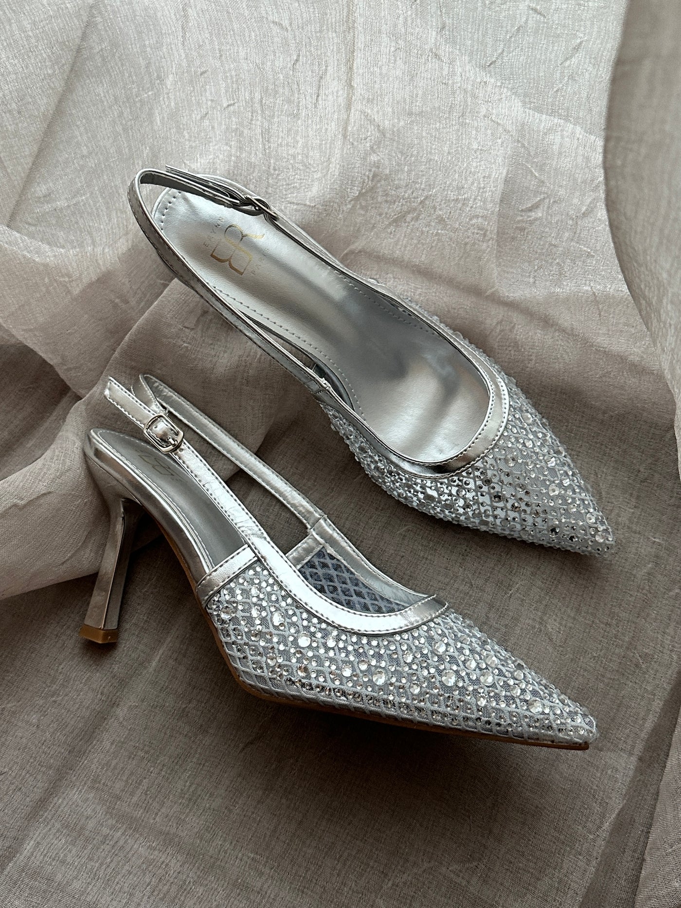 Slingback stilettos - Silver