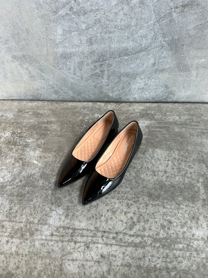 Spids Ballerina - Sort - Tilbage i 36-41