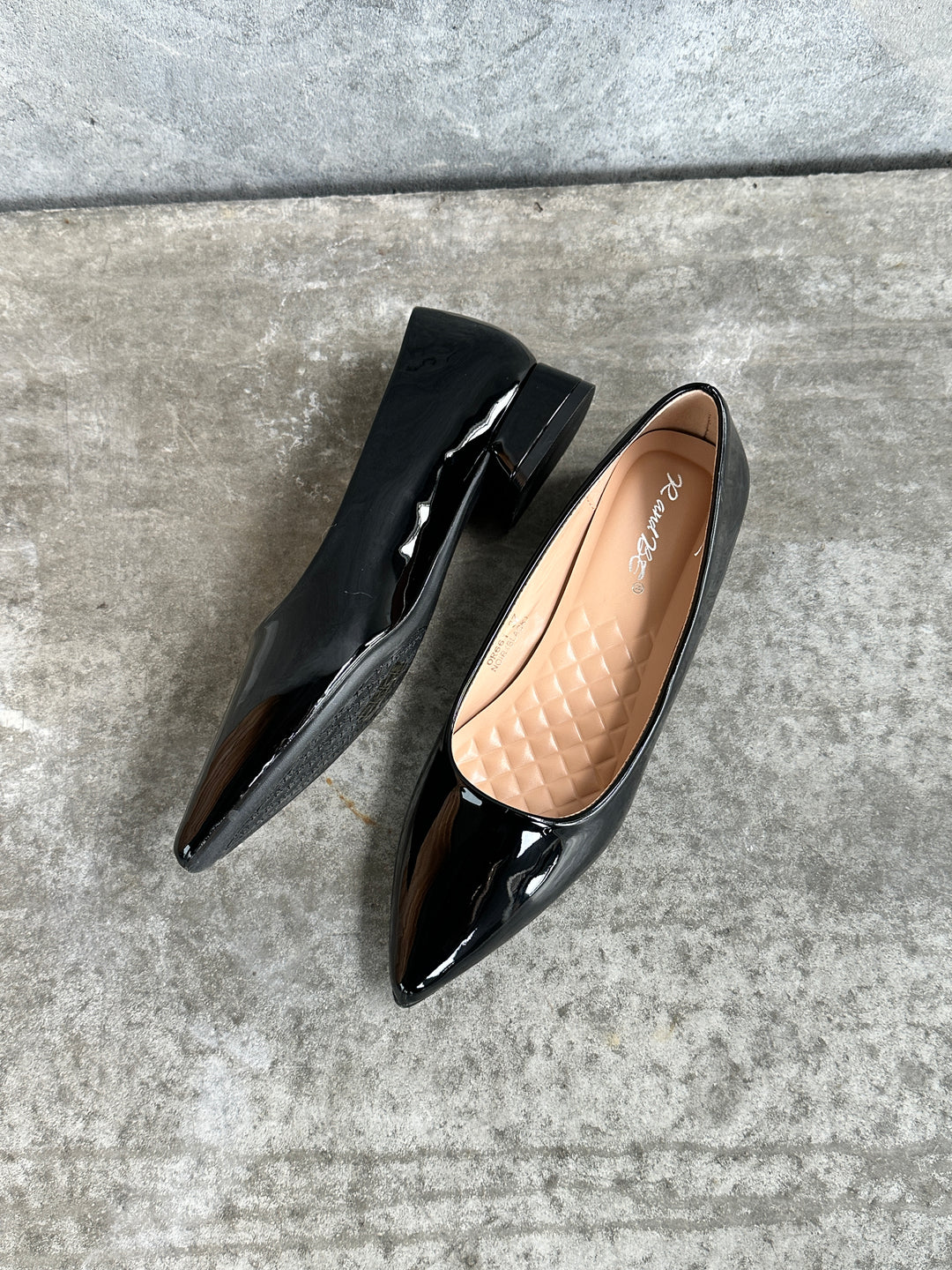 Spids Ballerina - Sort - Tilbage i 36-41