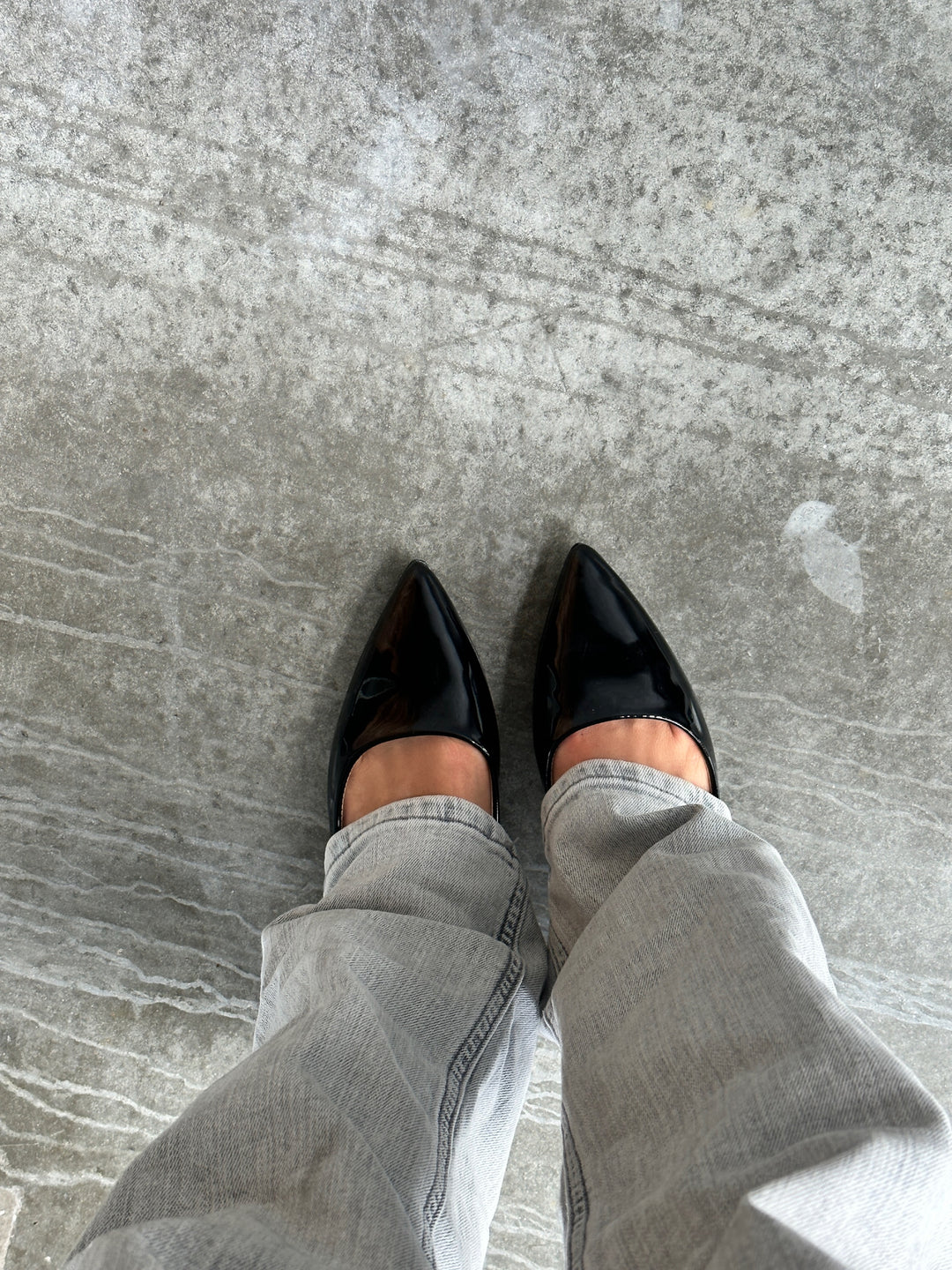 Spids Ballerina - Sort - Tilbage i 36-41