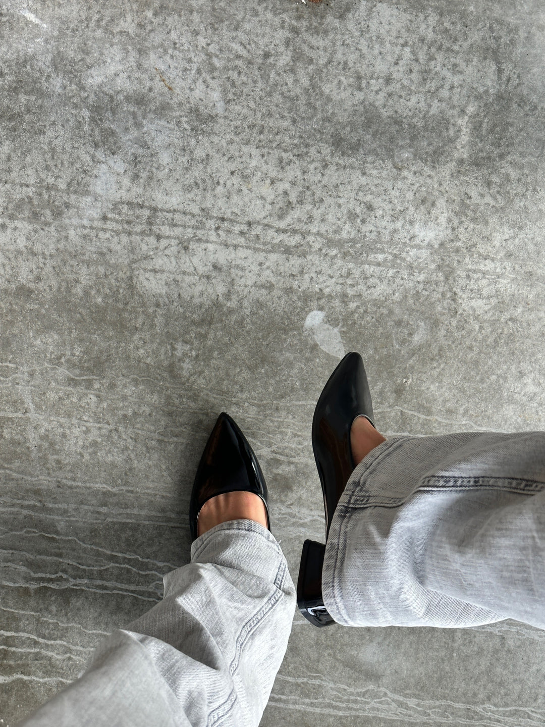 Spids Ballerina - Sort - Tilbage i 36-41