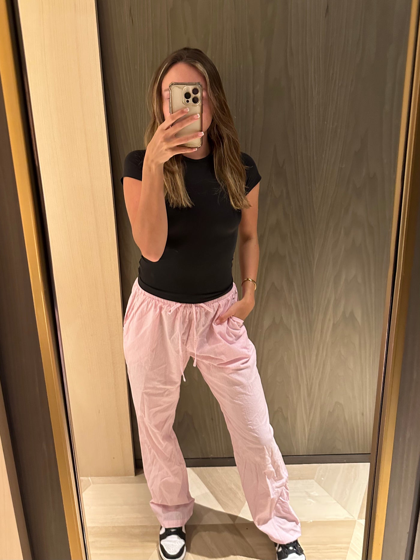 Striped trousers Pink