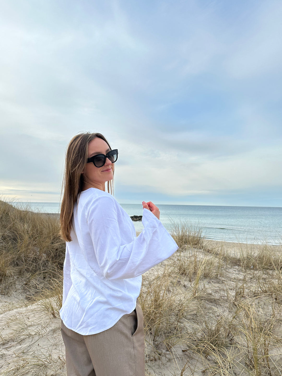 Linen blouse - White