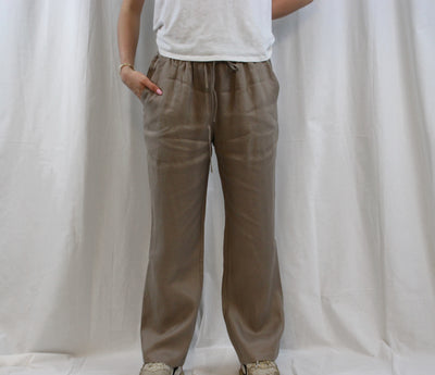 Linen trousers golden brown